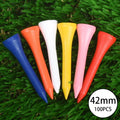 Wooden Golf Tees (100-Pack) – Mixed Colors, 4 Lengths