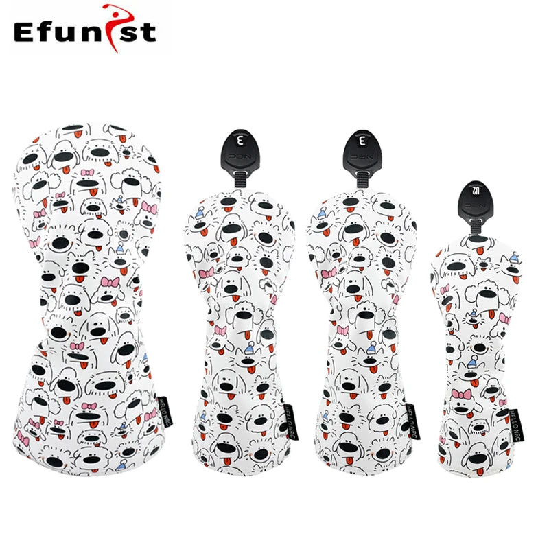 PU Leather Golf Head Covers – Driver, Fairway, Hybrid & Putter