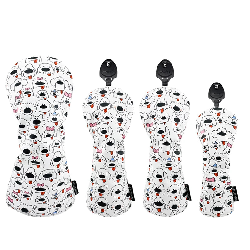 PU Leather Golf Head Covers – Driver, Fairway, Hybrid & Putter