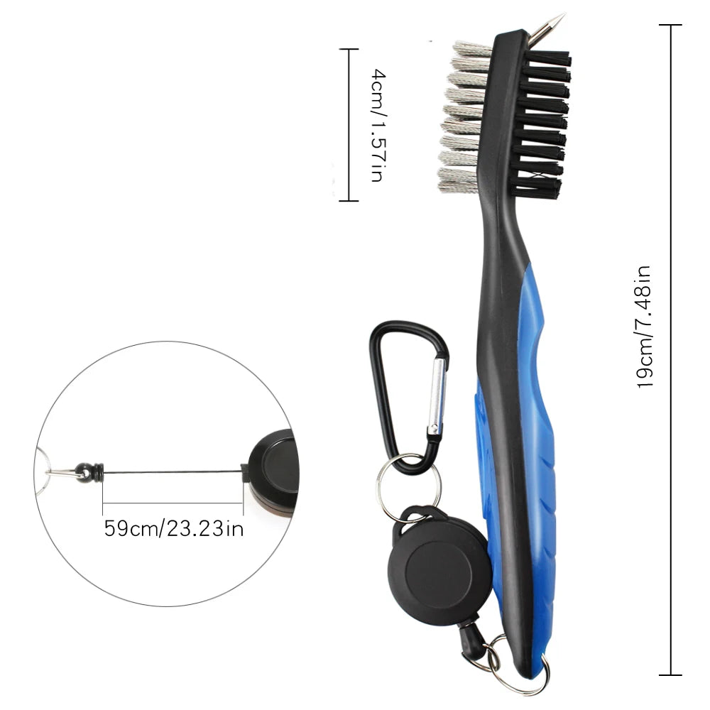 Golf Club Groove Cleaner Brush – Retractable, Dual-Sided
