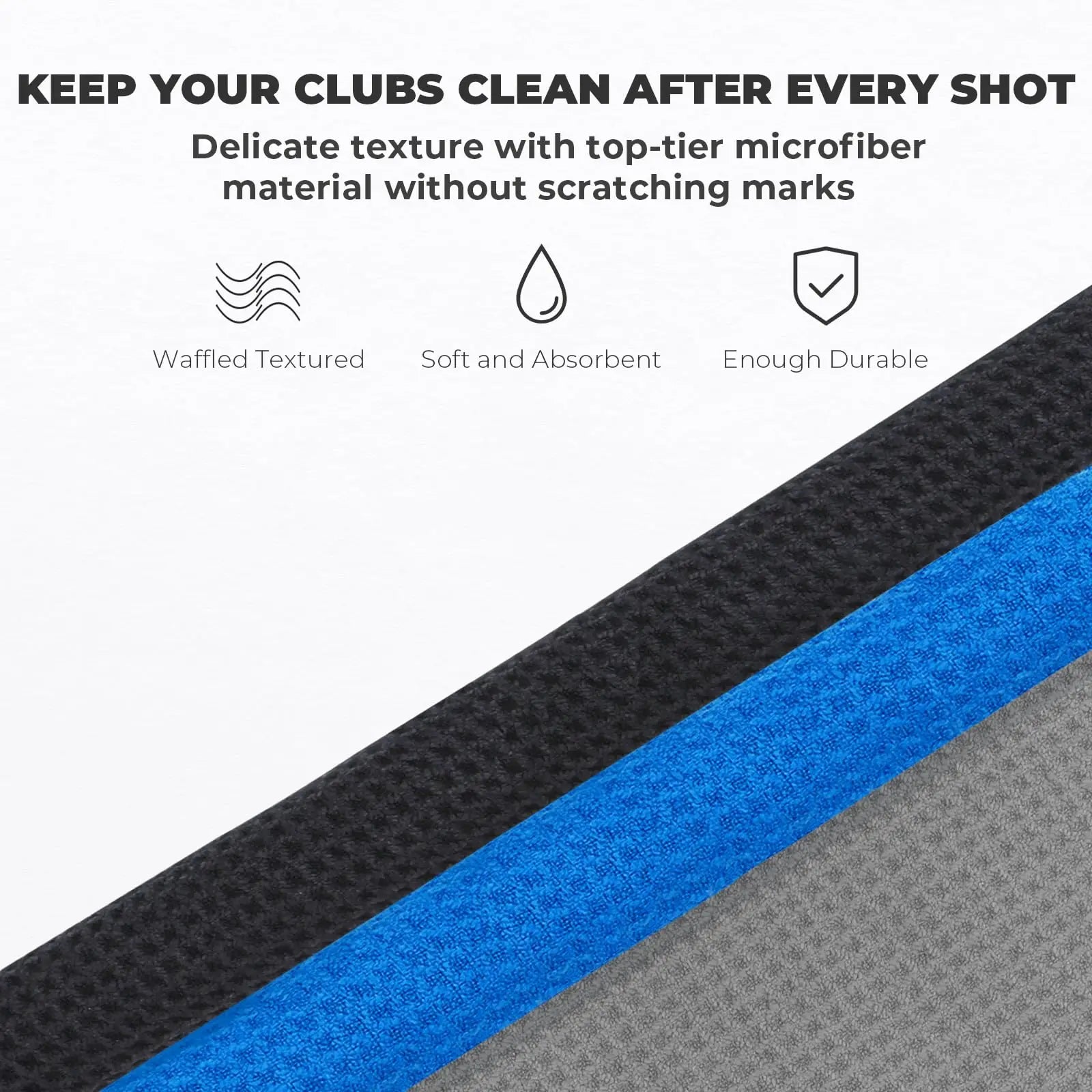 Microfiber Golf Towel with Carabiner Clip
