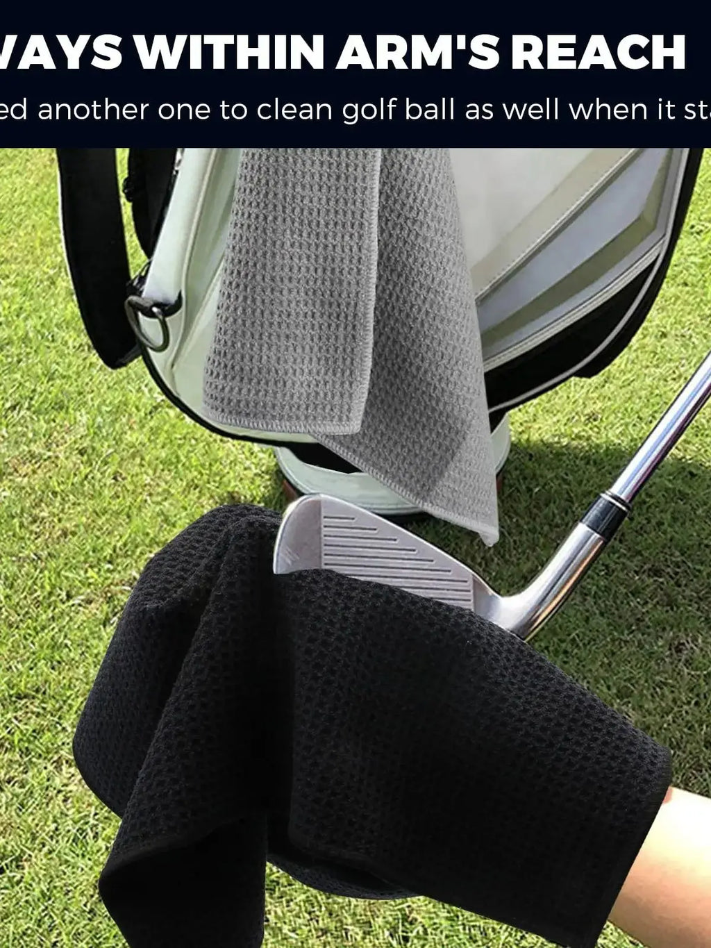 Microfiber Golf Towel with Carabiner Clip
