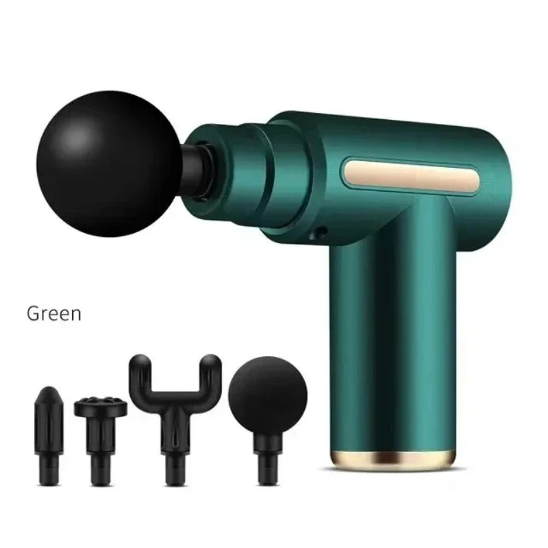 Percussion Massage Gun – Deep Tissue Recovery, 4-Piece Set