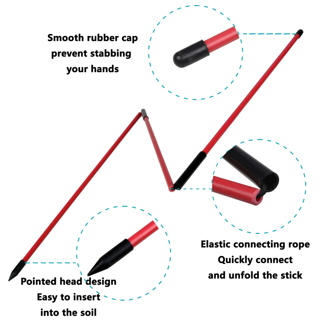 Golf Alignment Sticks (2-Pack) – 48" Collapsible Training Rods
