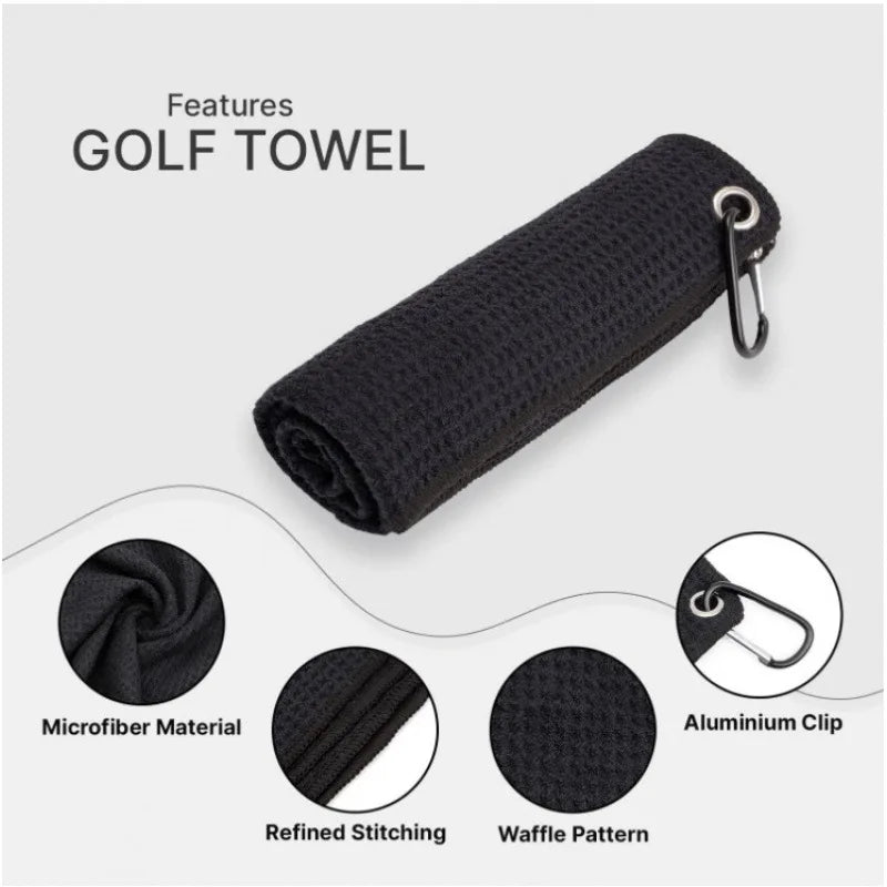 Microfiber Golf Towel with Carabiner Clip