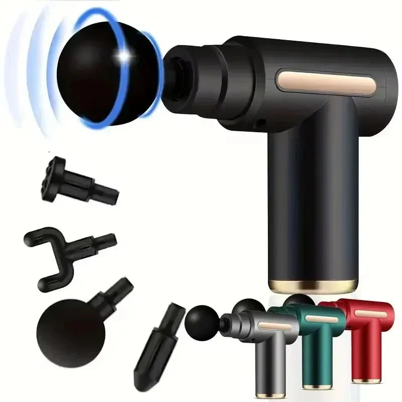 Percussion Massage Gun – Deep Tissue Recovery, 4-Piece Set