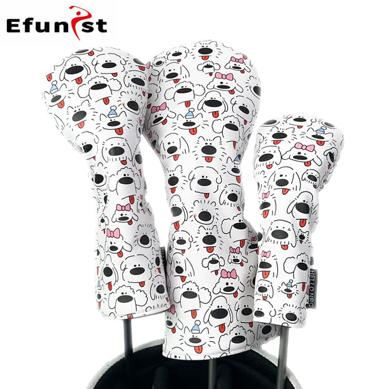 PU Leather Golf Head Covers – Driver, Fairway, Hybrid & Putter
