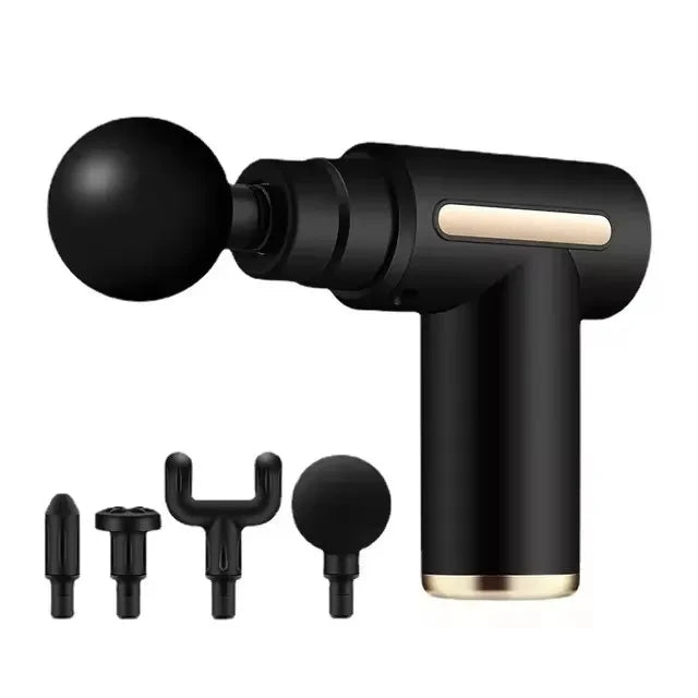 Percussion Massage Gun – Deep Tissue Recovery, 4-Piece Set