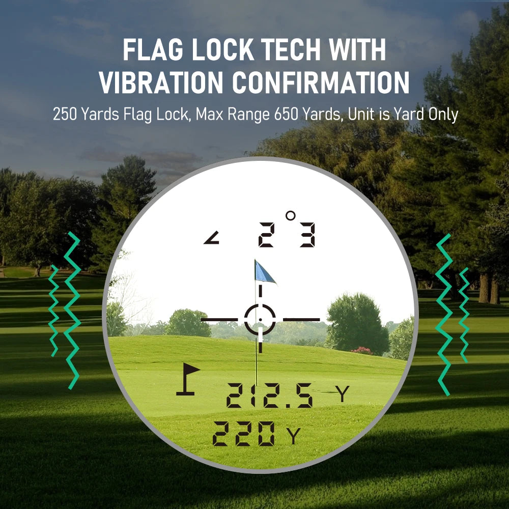 REVASRI Golf Rangefinder with Slope – Flag Lock & USB-C