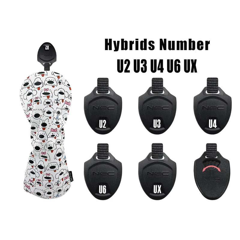 PU Leather Golf Head Covers – Driver, Fairway, Hybrid & Putter