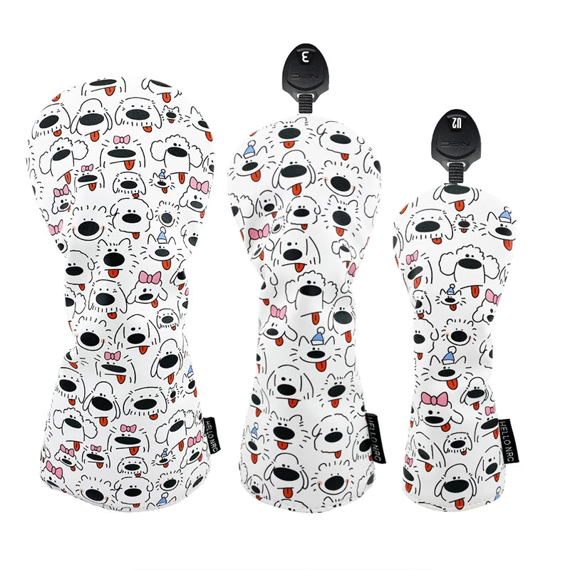 PU Leather Golf Head Covers – Driver, Fairway, Hybrid & Putter
