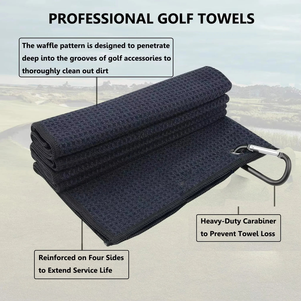 Microfiber Golf Towel with Carabiner Clip